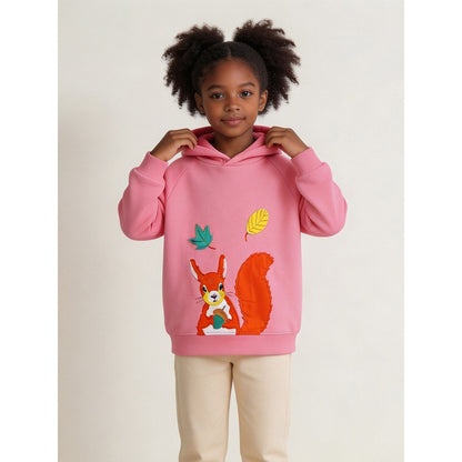 Baby Kids Girls Long Sleeves Cartoon Pattern Hoodie