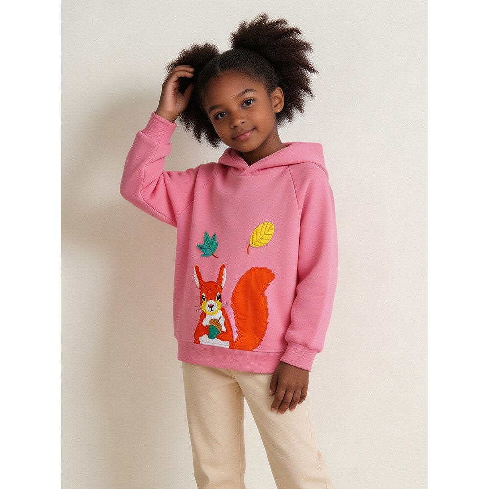 Baby Kids Girls Long Sleeves Cartoon Pattern Hoodie