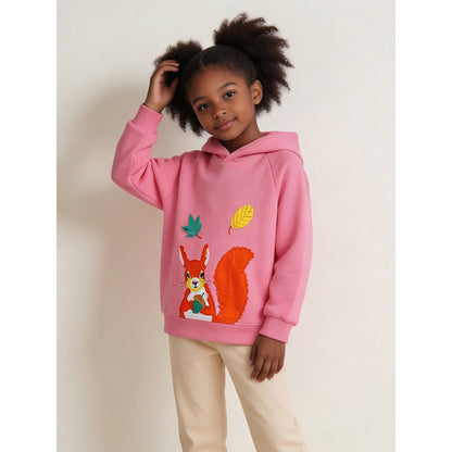 Baby Kids Girls Long Sleeves Cartoon Pattern Hoodie