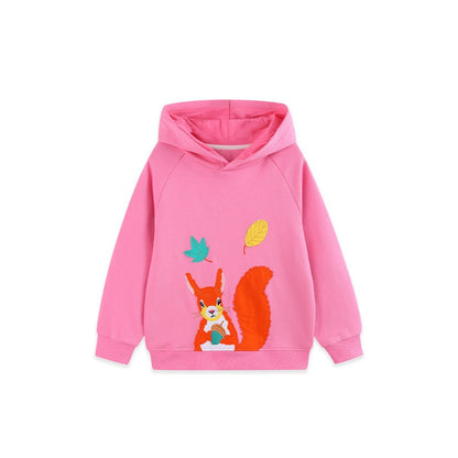 Baby Kids Girls Long Sleeves Cartoon Pattern Hoodie