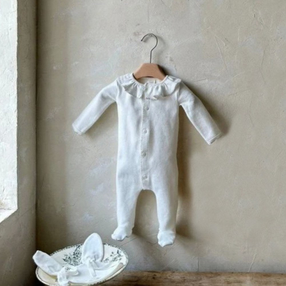 Baby Kids Long Sleeves Ruffle Collar Rompers