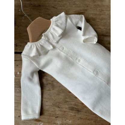 Baby Kids Long Sleeves Ruffle Collar Rompers