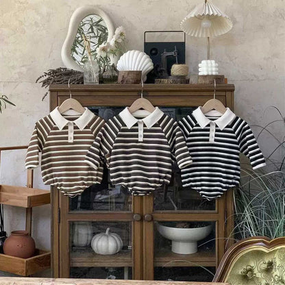 Baby Kids Long Sleeves Striped Onesies