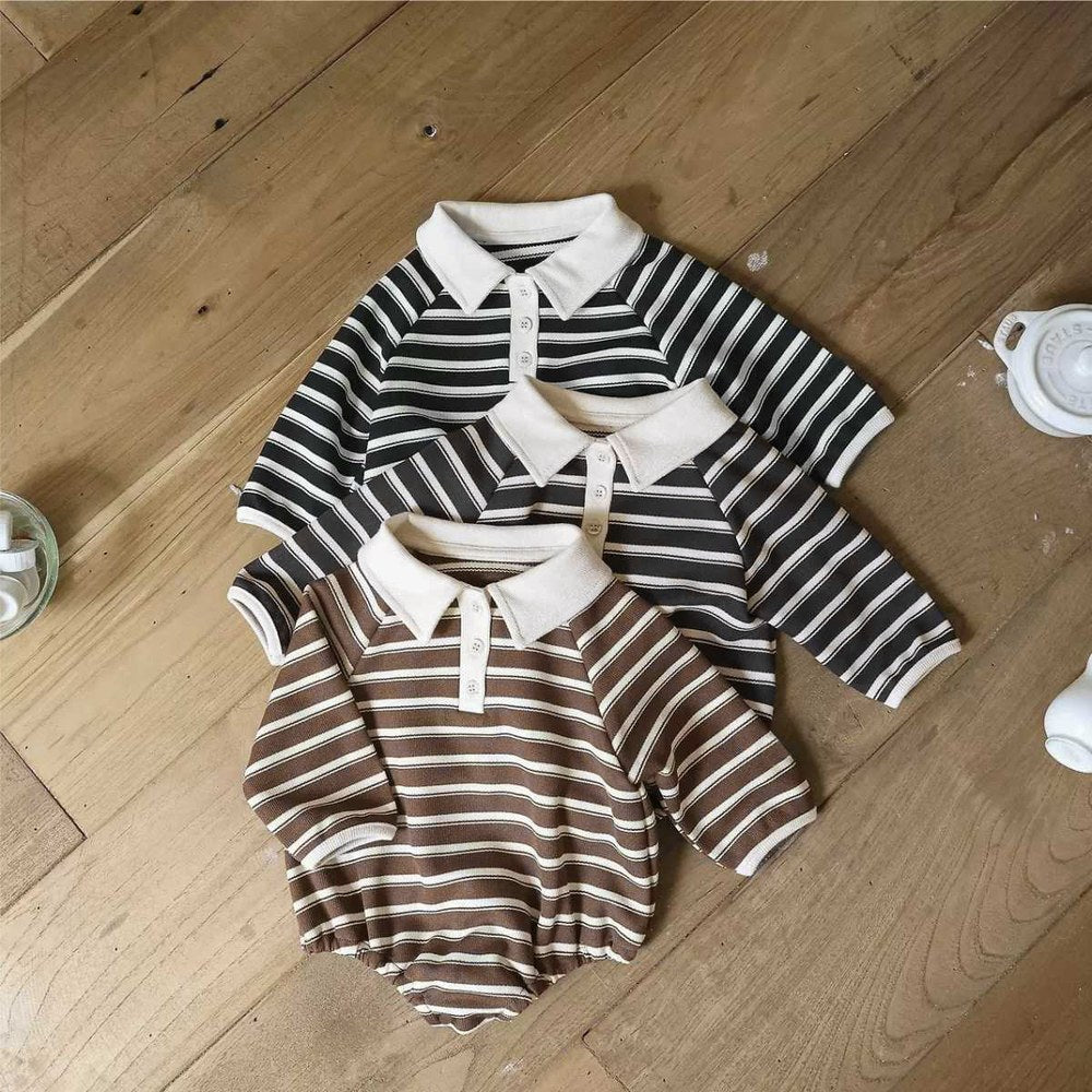 Baby Kids Long Sleeves Striped Onesies