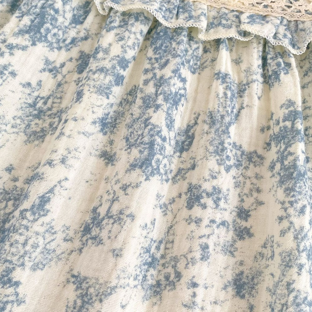 Baby Kids Girls Princess Long Sleeves Flowers Printed Dress