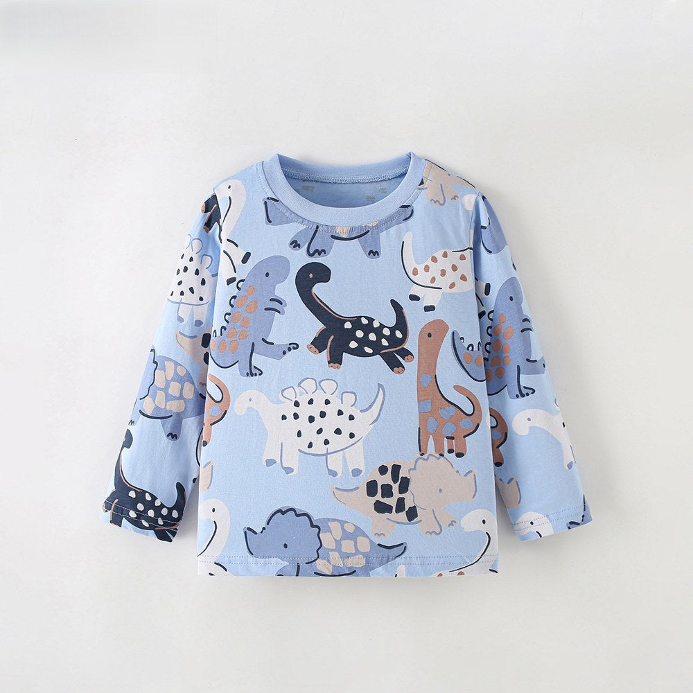 Baby Kids Boys Long Sleeves Dinosaurs Pattern Top