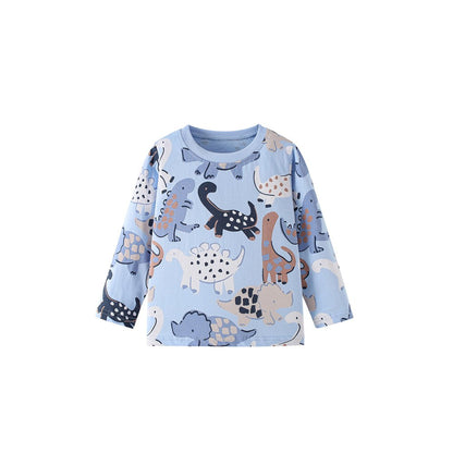 Baby Kids Boys Long Sleeves Dinosaurs Pattern Top