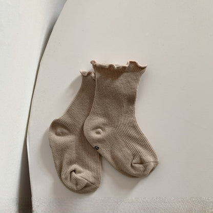 Baby Kids Girls Plain Socks