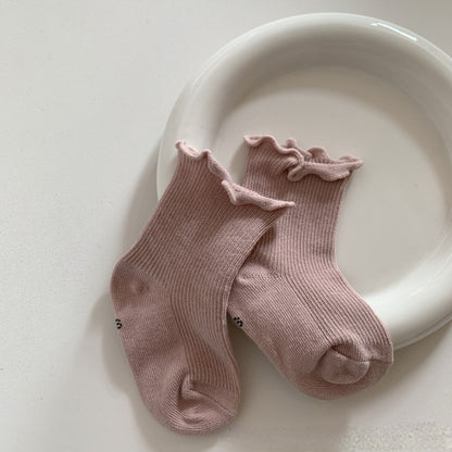 Baby Kids Girls Plain Socks