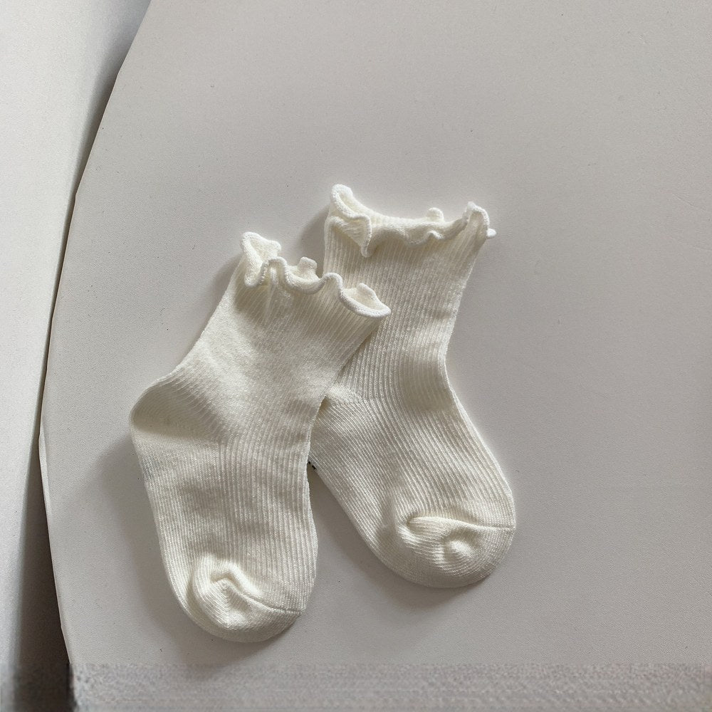 Baby Kids Girls Plain Socks