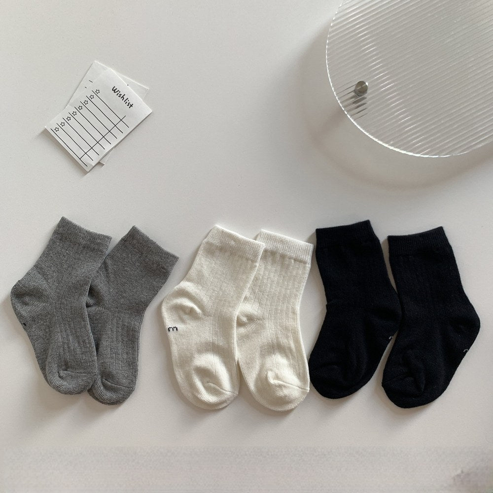 Baby Kids Plain Socks