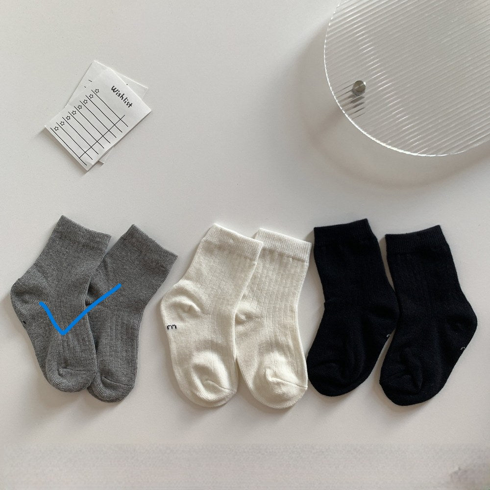 Baby Kids Plain Socks