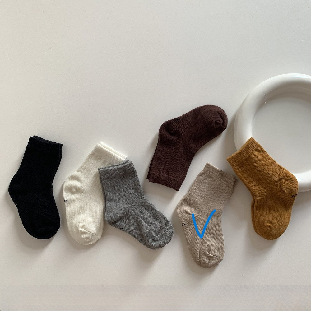 Baby Kids Plain Socks
