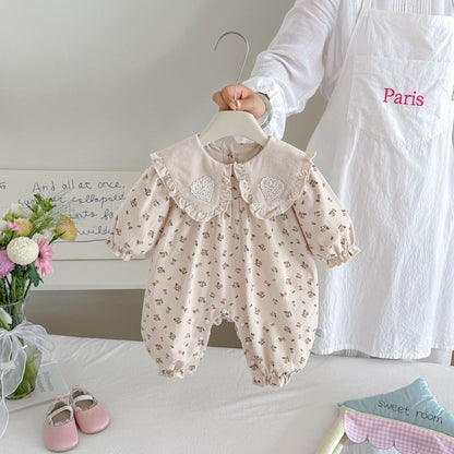 Baby Kids Long Sleeves Floral Rompers