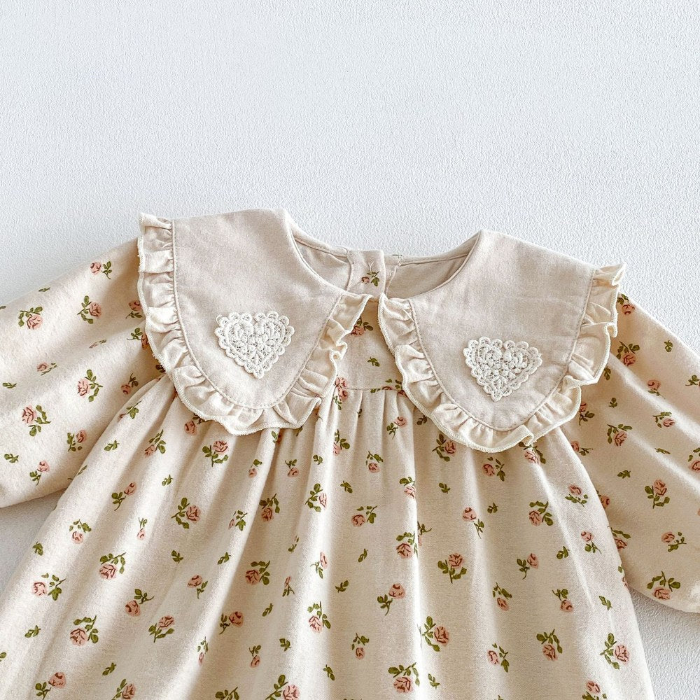 Baby Kids Long Sleeves Floral Rompers