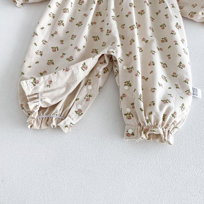 Baby Kids Long Sleeves Floral Rompers
