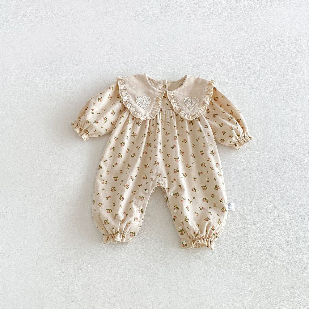 Baby Kids Long Sleeves Floral Rompers