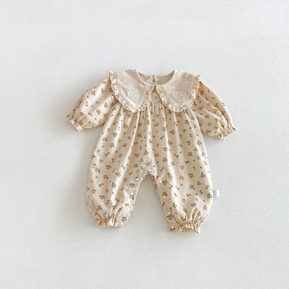 Baby Kids Long Sleeves Floral Rompers