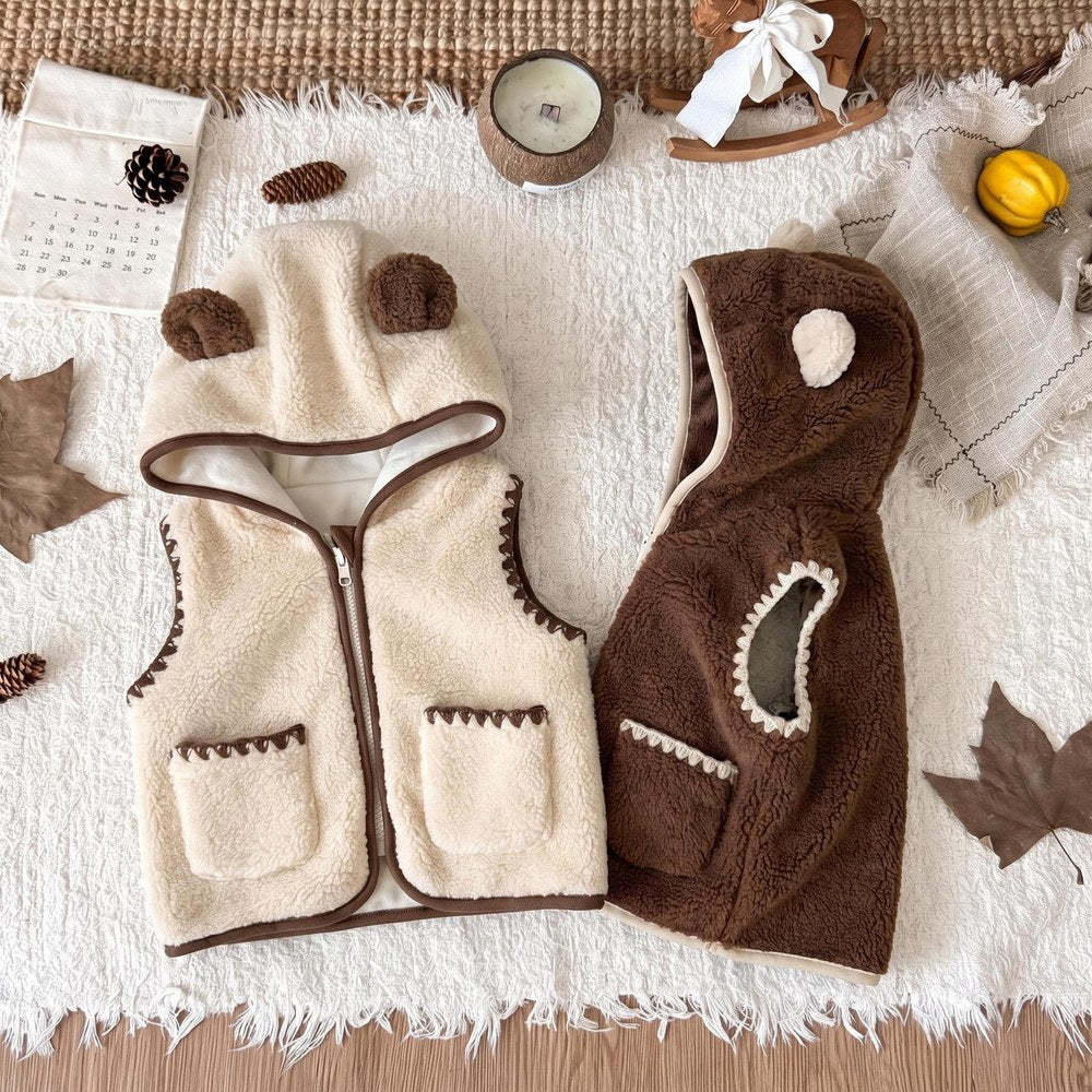 Baby Kids Fluffy Sleeveless Vest Coat