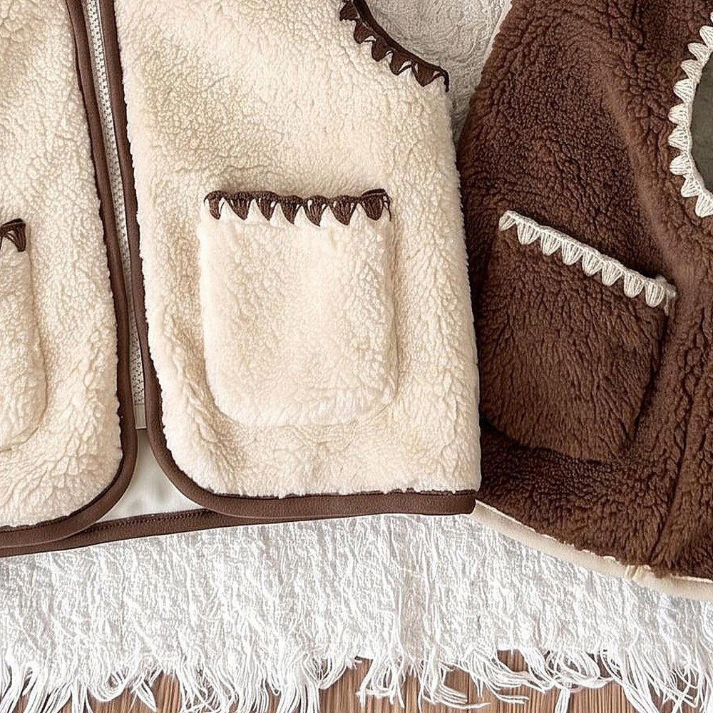 Baby Kids Fluffy Sleeveless Vest Coat