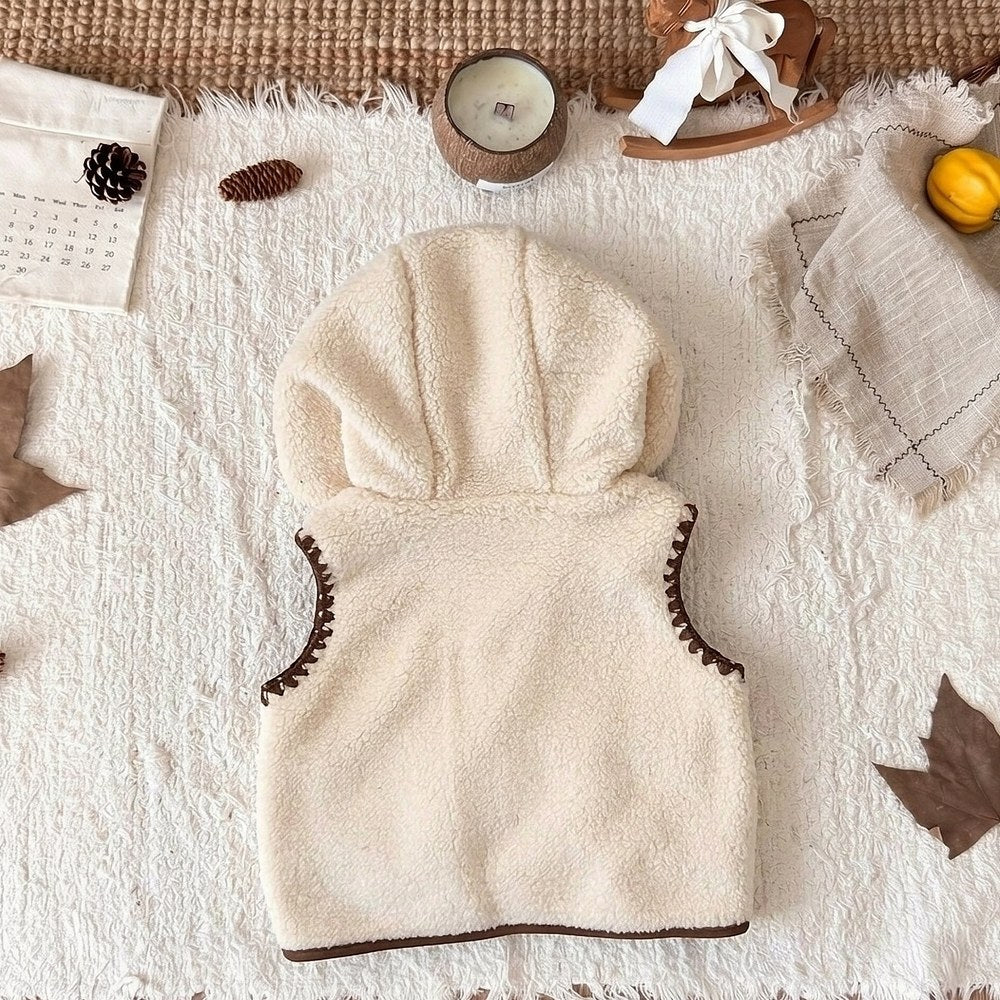 Baby Kids Fluffy Sleeveless Vest Coat