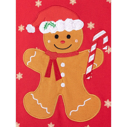 Baby Kids Girls Christmas Cartoon Pattern Long Sleeves Sweatshirt and Flared Pants 2-piece Clothing Set