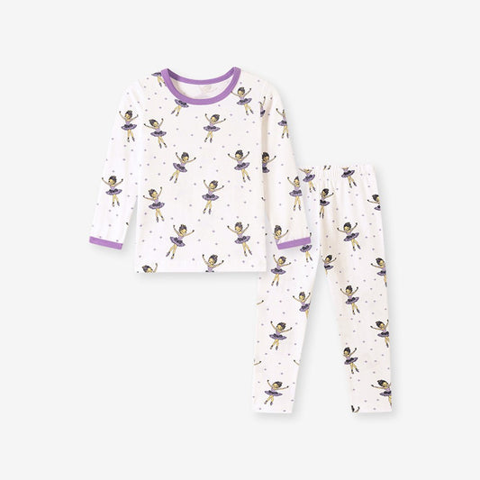 Baby Kids Girls Cartoon Pattern Long Sleeves Top and Pants 2-piece Clothing Set