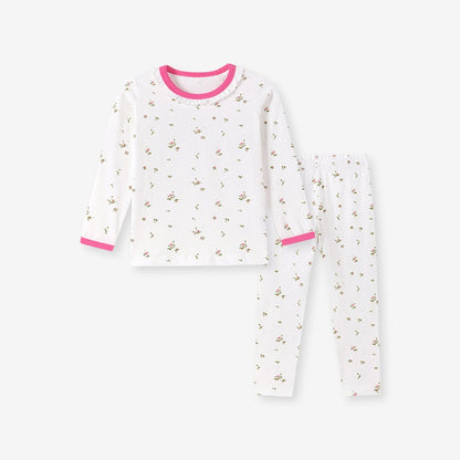 Baby Kids Girls Floral Pattern Long Sleeves Top and Pants 2-piece Clothing Set