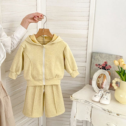 Baby Kids Girls Long Sleeves Sporty Coat and Pants 2-Piece Clothing Set