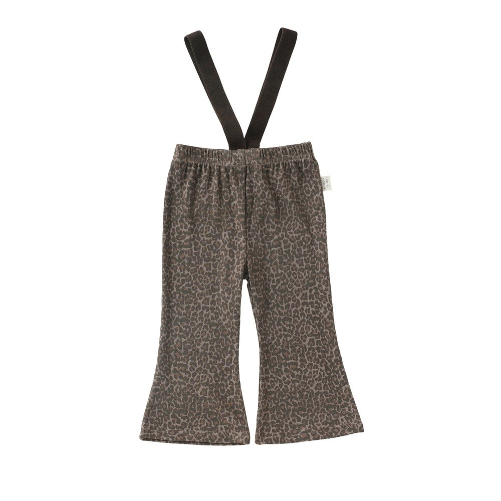 Baby Girls Sleeveless Leopard Overalls