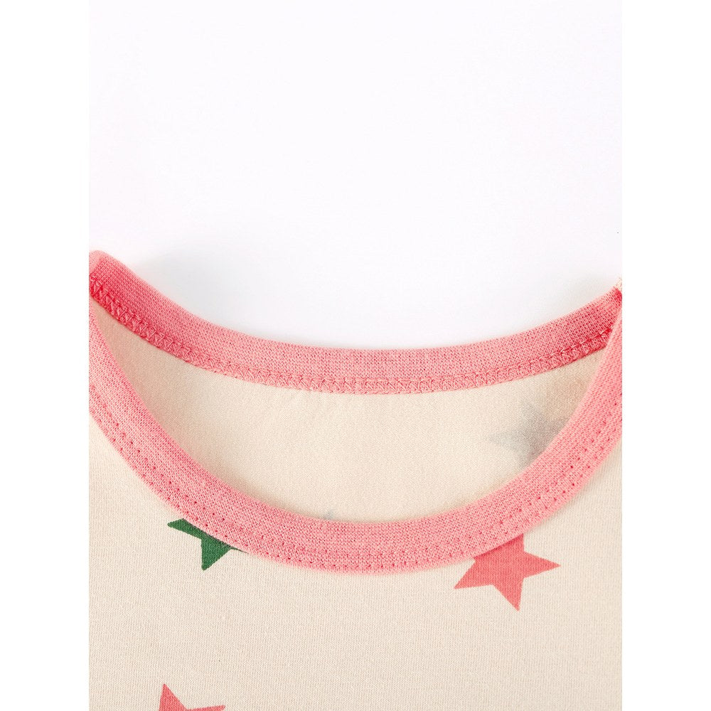 Baby Kids Girls Stars Pattern Long Sleeves Top and Pants 2-piece Clothing Set