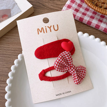 Cute Cloth Hair Clips for Girls 6 Pieces Set