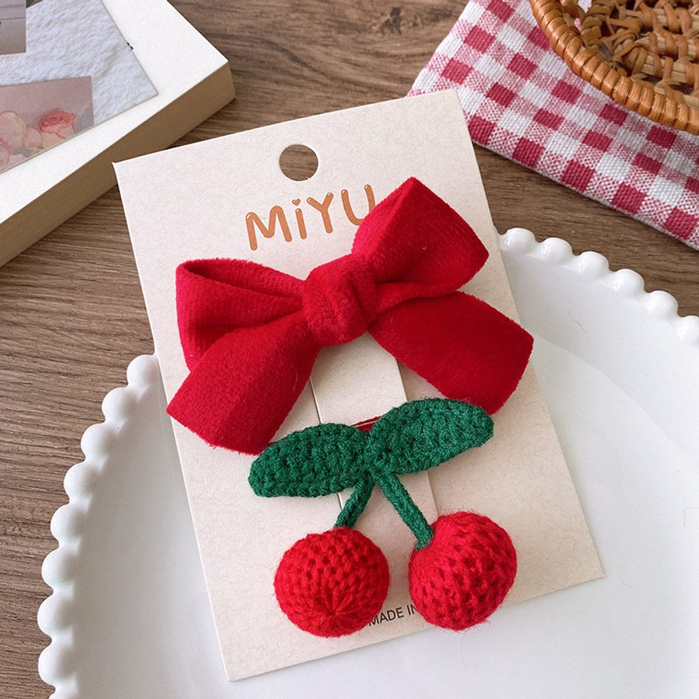 Cute Cloth Hair Clips for Girls 6 Pieces Set
