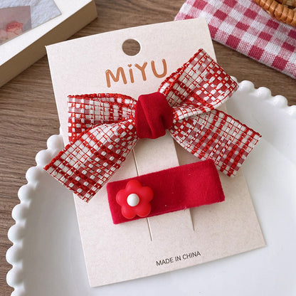 Cute Cloth Hair Clips for Girls 6 Pieces Set