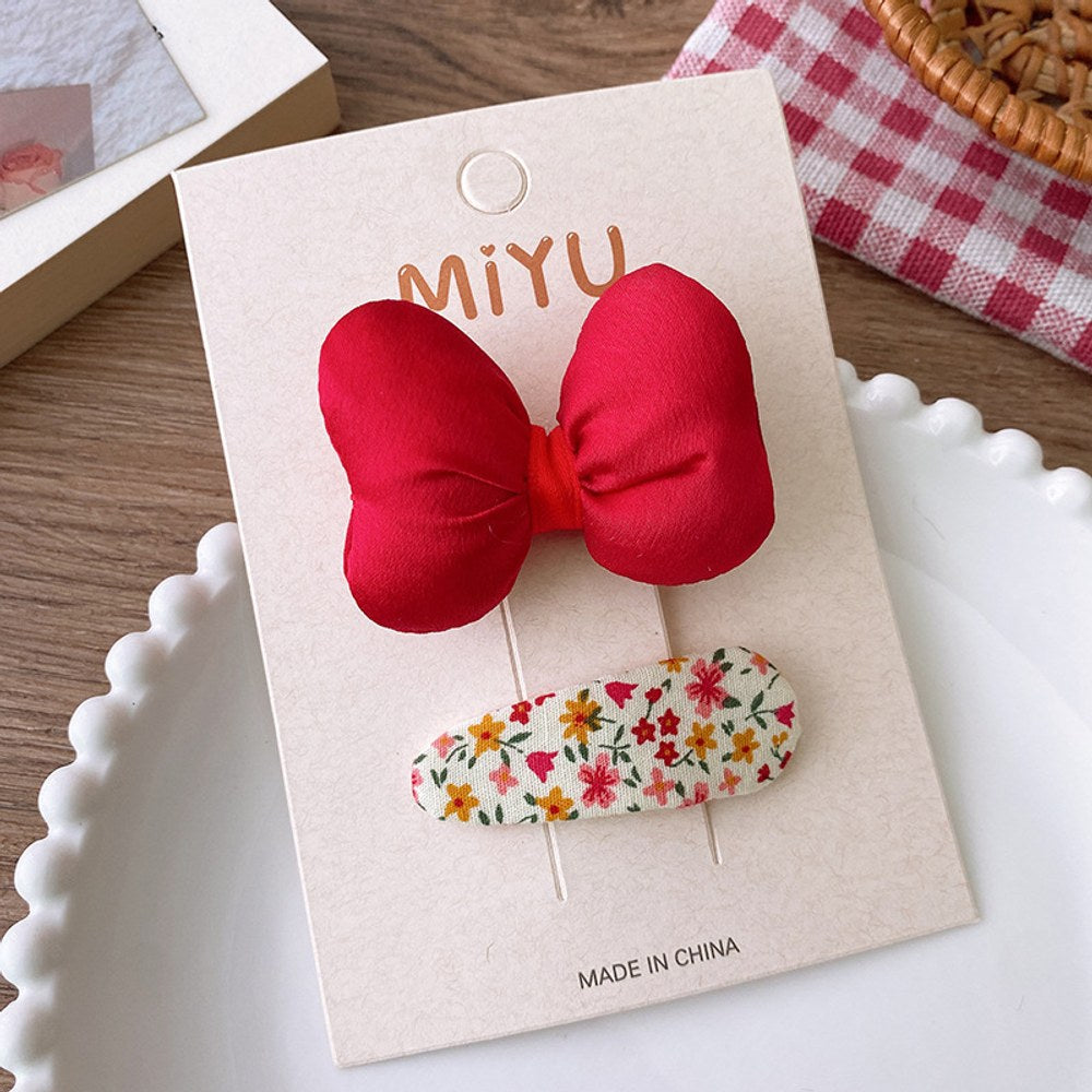 Cute Cloth Hair Clips for Girls 6 Pieces Set