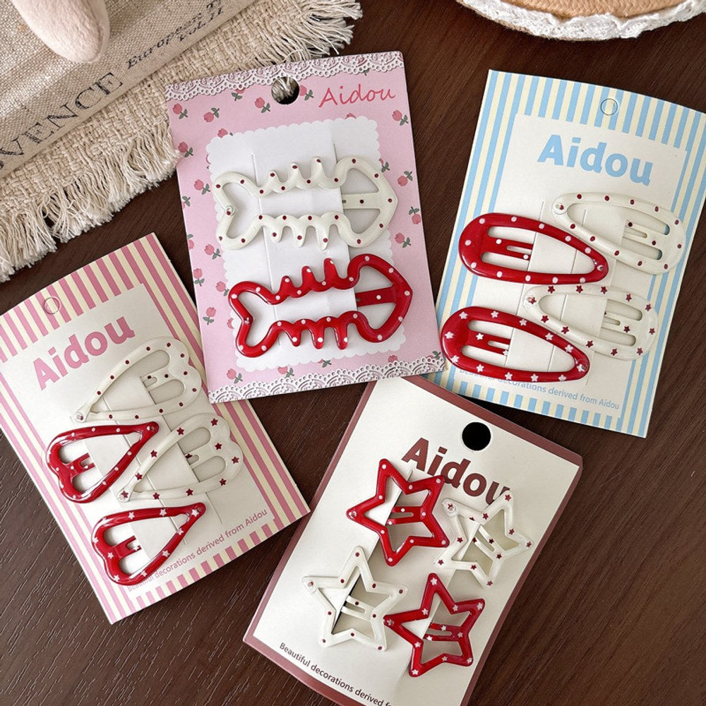 Cute Metal Hair Clips for Girls 4-Piece Set