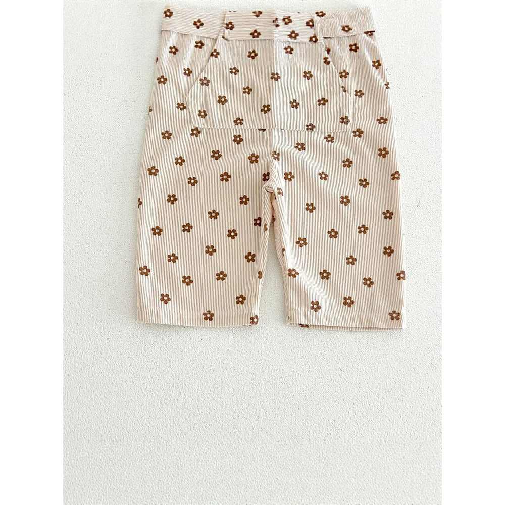 Baby Girls Sleeveless Floral Overalls