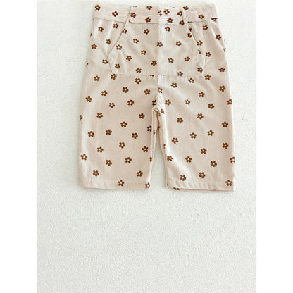 Baby Girls Sleeveless Floral Overalls