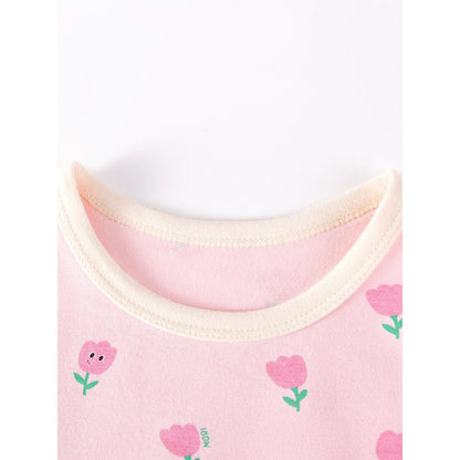 Baby Kids Girls Flowers Pattern Long Sleeves Top and Pants 2-piece Clothing Set