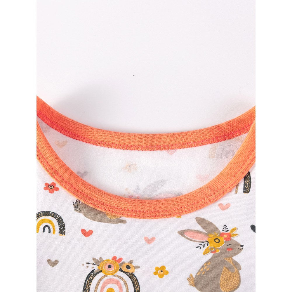 Baby Kids Girls Cartoon Pattern Long Sleeves Top and Pants 2-piece Clothing Set