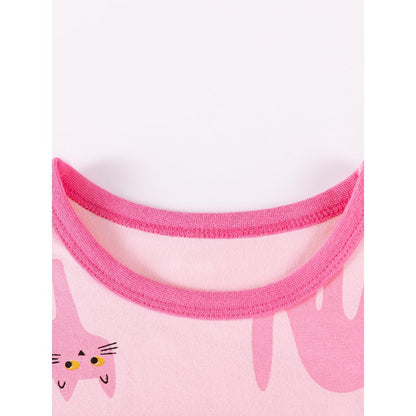 Baby Kids Girls Animals Cartoon Pattern Long Sleeves Top and Pants 2-piece Clothing Set