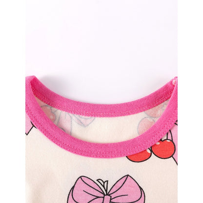 Baby Kids Girls Butterfly-bows Pattern Long Sleeves Top and Pants 2-piece Clothing Set