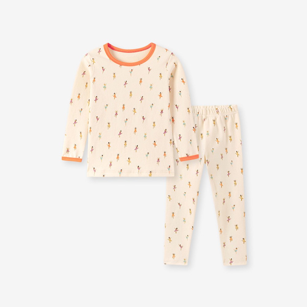 Baby Kids Girls Cartoon Pattern Long Sleeves Top and Pants 2-piece Clothing Set