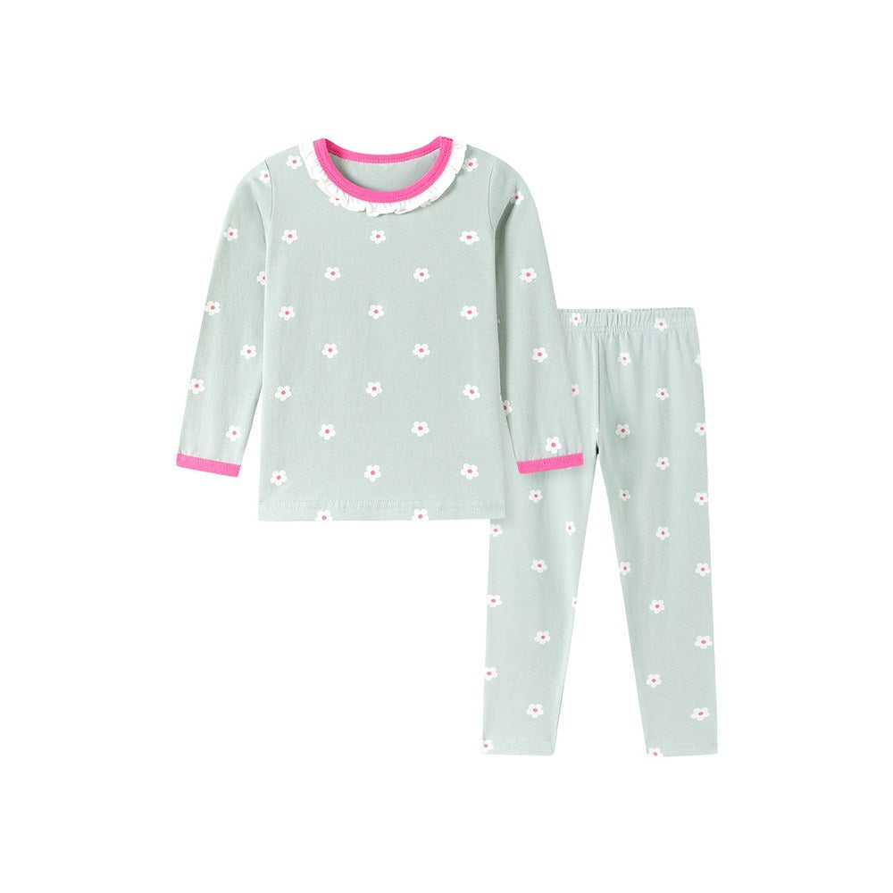 Baby Kids Girls Floral Pattern Long Sleeves Top and Pants 2-piece Clothing Set
