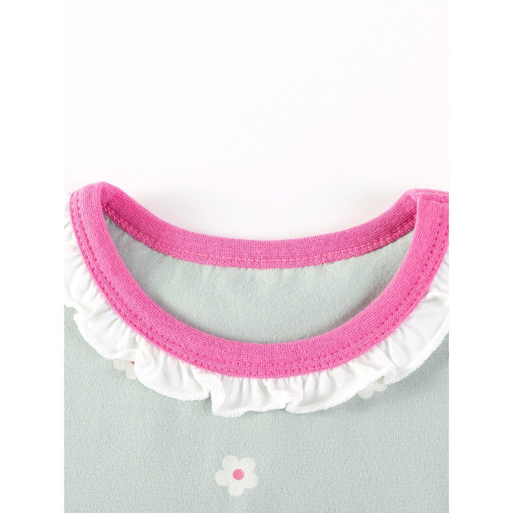 Baby Kids Girls Floral Pattern Long Sleeves Top and Pants 2-piece Clothing Set