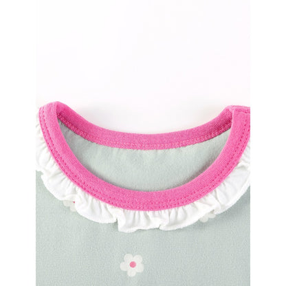 Baby Kids Girls Floral Pattern Long Sleeves Top and Pants 2-piece Clothing Set