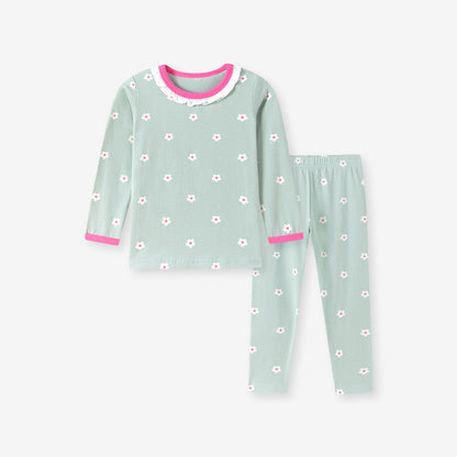 Baby Kids Girls Floral Pattern Long Sleeves Top and Pants 2-piece Clothing Set