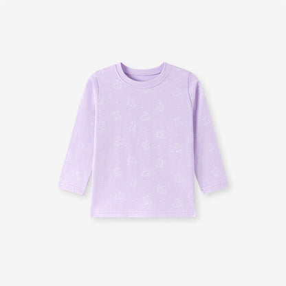 Baby Kids Girls Floral Pattern Long Sleeves Top