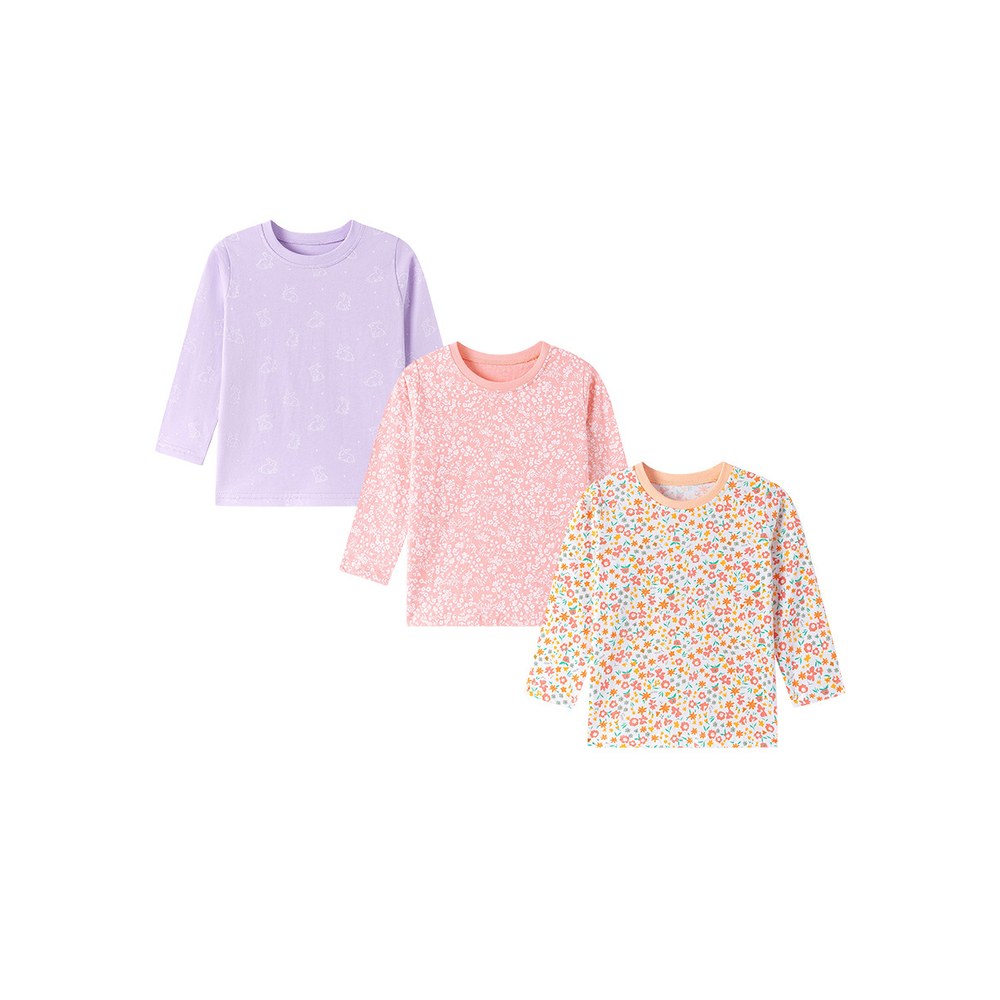 Baby Kids Girls Floral Pattern Long Sleeves Top