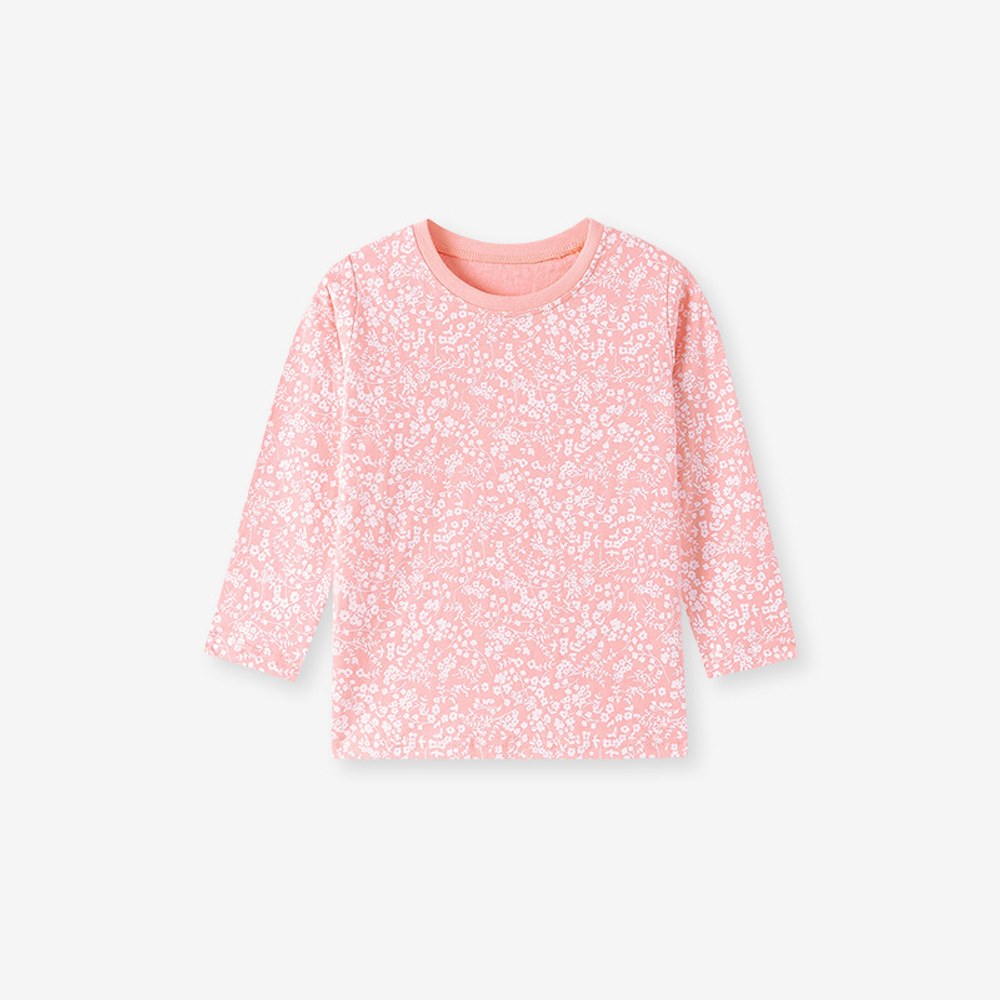 Baby Kids Girls Floral Pattern Long Sleeves Top
